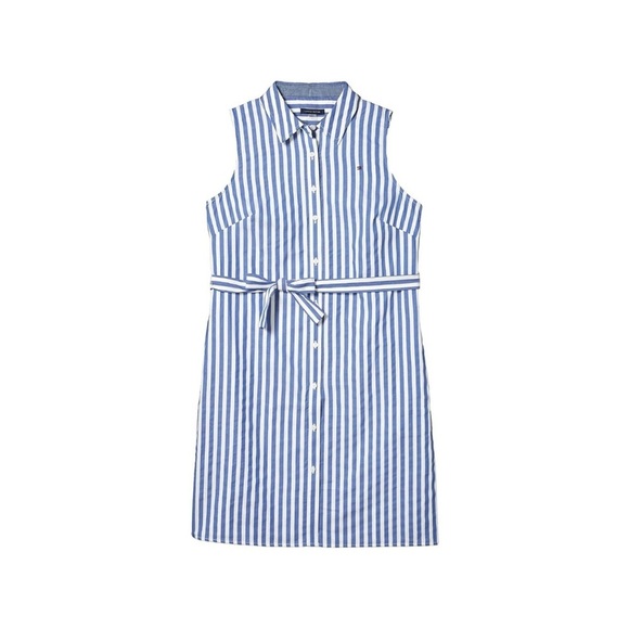 Tommy Hilfiger Dresses & Skirts - NWOT Tommy Hilfiger 
Simple Cotton Stripe Shirt
Dress Size Small Blue White